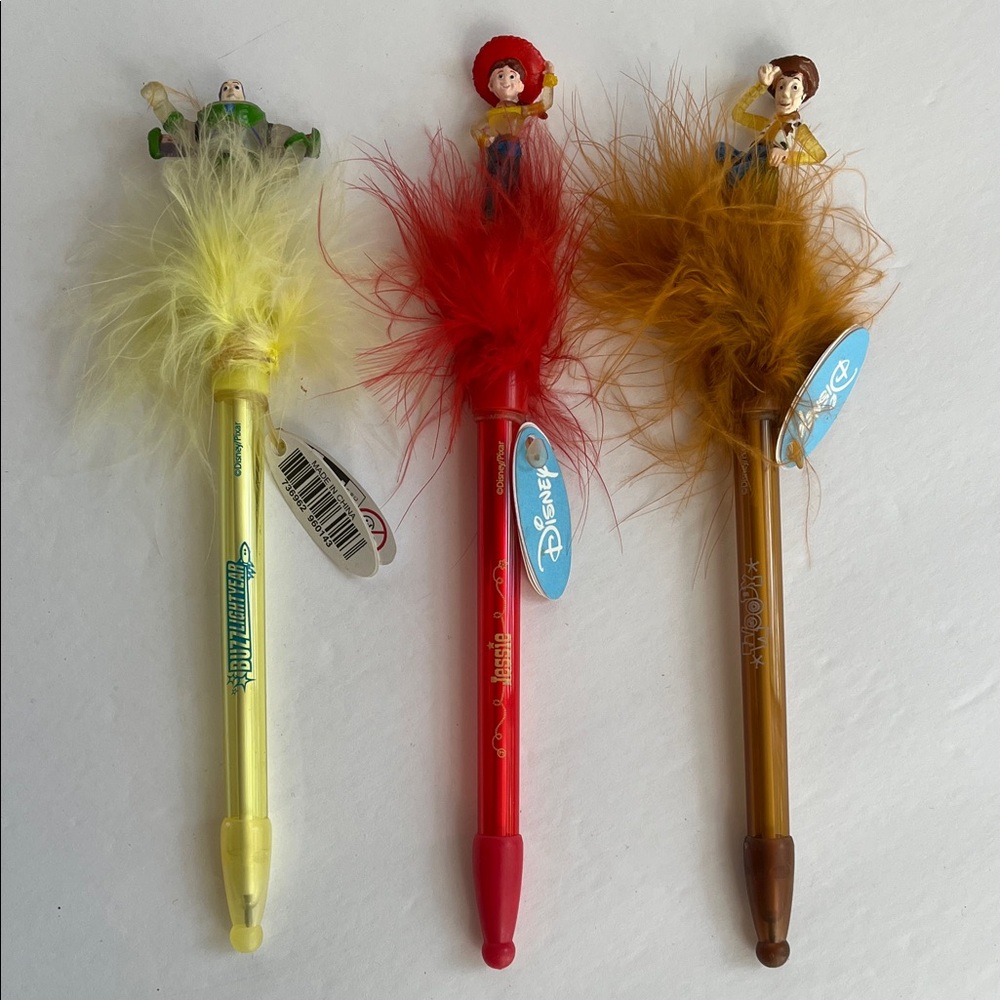Vintage Disney Pens Toy Story Woody Jessie Buzz Disney  Light-Up Jiggly Pens NWT